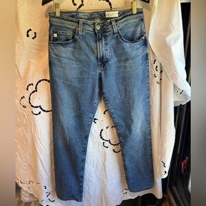 AG Adriano Goldschmied Everett slim strait Indigo cotton Jeans denim 31x33